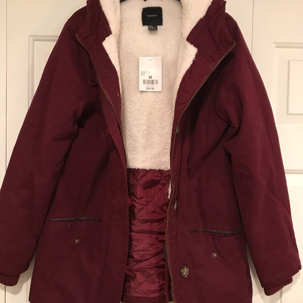 Maroon Utility Coat NWT